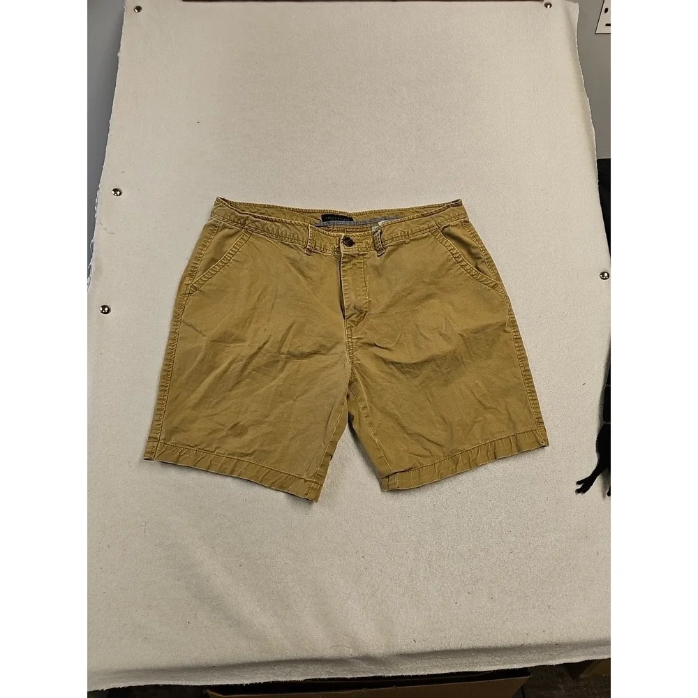 Aeropostale‎ Shorts Mens 36 Brown Tan Beige Khaki Chino Bermuda Casual Stains
